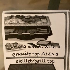 NIB- Velata Raclette Tabletop European -Korean Grill for 8- Family Style!